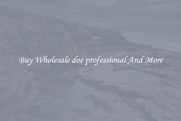 Buy Wholesale doe professional And More