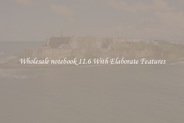 Wholesale notebook 11.6 With Elaborate Features