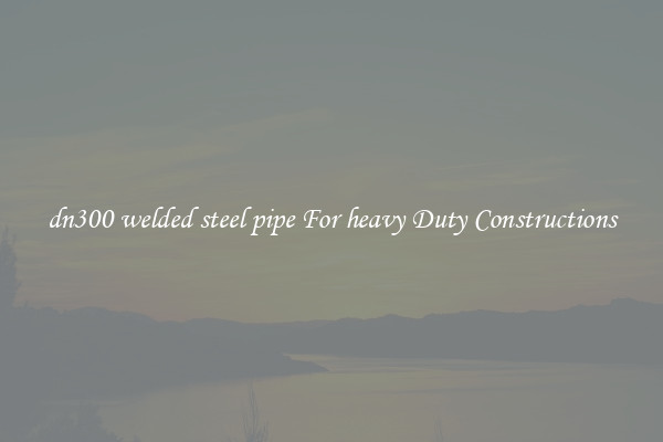 dn300 welded steel pipe For heavy Duty Constructions