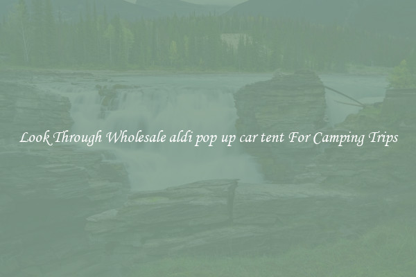 Look Through Wholesale aldi pop up car tent For Camping Trips