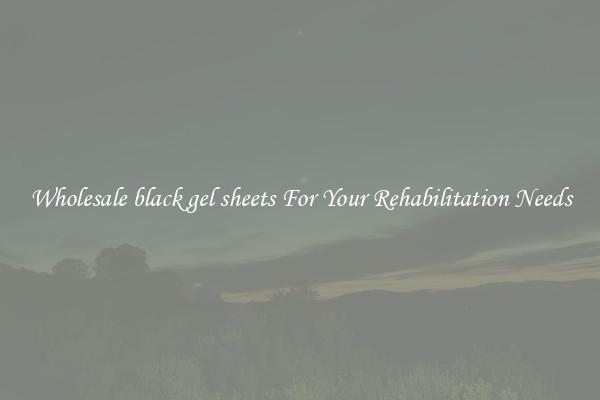 Wholesale black gel sheets For Your Rehabilitation Needs