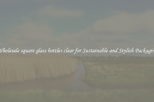 Wholesale square glass bottles clear for Sustainable and Stylish Packaging