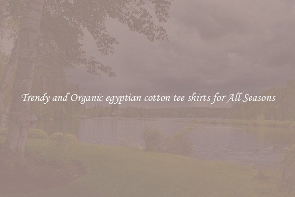 Trendy and Organic egyptian cotton tee shirts for All Seasons