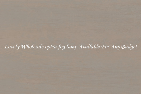 Lovely Wholesale optra fog lamp Available For Any Budget