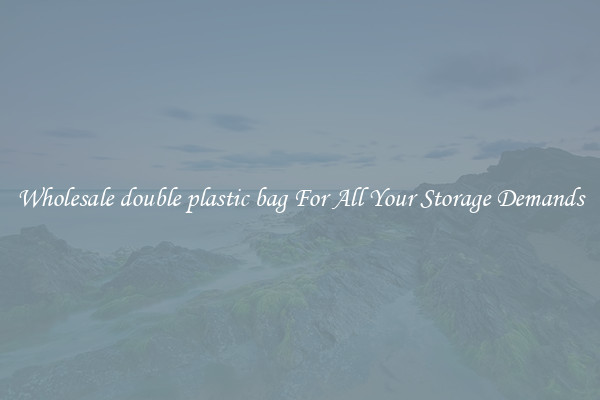 Wholesale double plastic bag For All Your Storage Demands