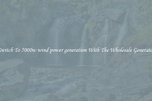 Switch To 5000w wind power generation With The Wholesale Generator