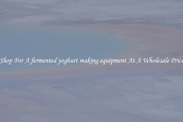 Shop For A fermented yoghurt making equipment At A Wholesale Price