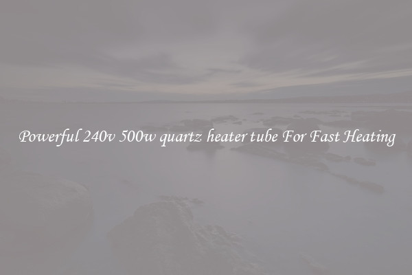 Powerful 240v 500w quartz heater tube For Fast Heating
